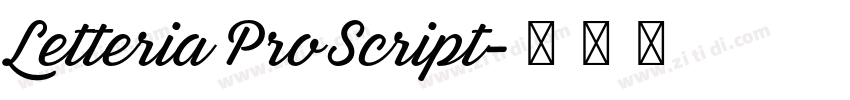Letteria Pro Script字体转换